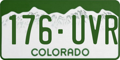 CO license plate 176UVR