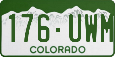 CO license plate 176UWM