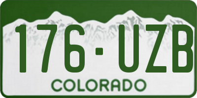 CO license plate 176UZB