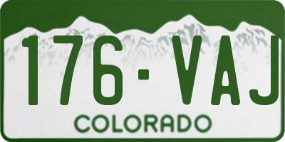 CO license plate 176VAJ