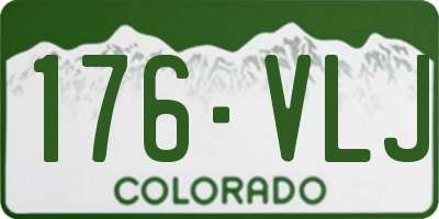 CO license plate 176VLJ