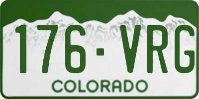CO license plate 176VRG