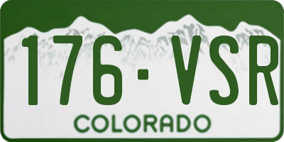 CO license plate 176VSR