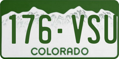 CO license plate 176VSU