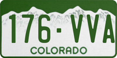 CO license plate 176VVA