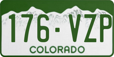 CO license plate 176VZP