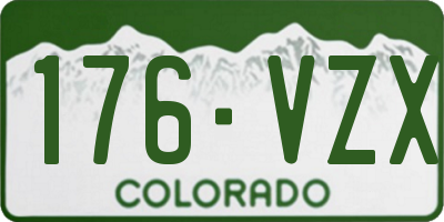 CO license plate 176VZX