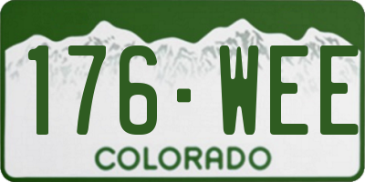 CO license plate 176WEE