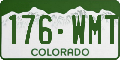 CO license plate 176WMT