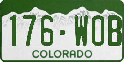 CO license plate 176WOB