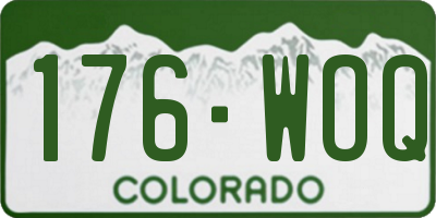 CO license plate 176WOQ