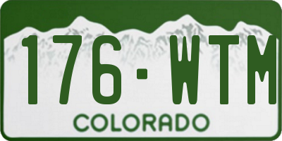 CO license plate 176WTM