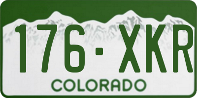 CO license plate 176XKR