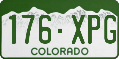 CO license plate 176XPG