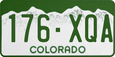 CO license plate 176XQA