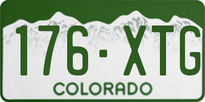 CO license plate 176XTG