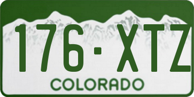 CO license plate 176XTZ