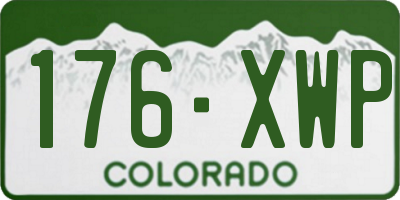 CO license plate 176XWP