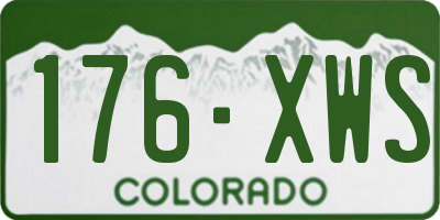 CO license plate 176XWS