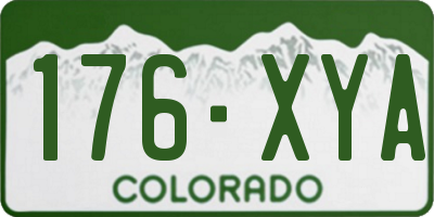 CO license plate 176XYA