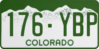 CO license plate 176YBP