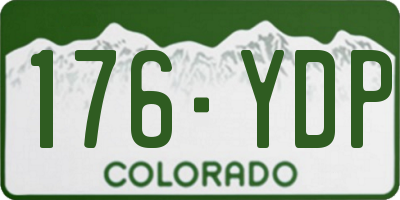 CO license plate 176YDP