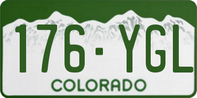 CO license plate 176YGL