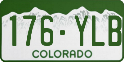 CO license plate 176YLB