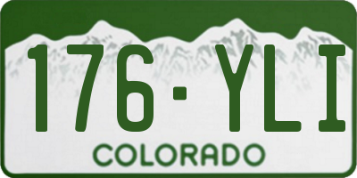 CO license plate 176YLI