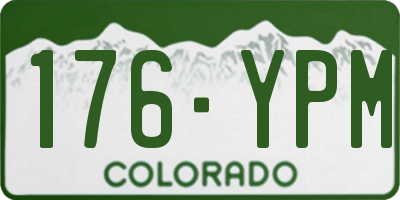 CO license plate 176YPM