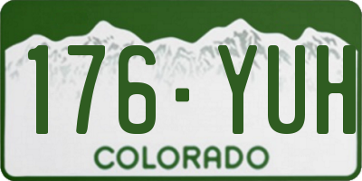 CO license plate 176YUH