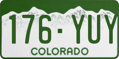 CO license plate 176YUY