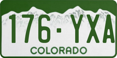 CO license plate 176YXA
