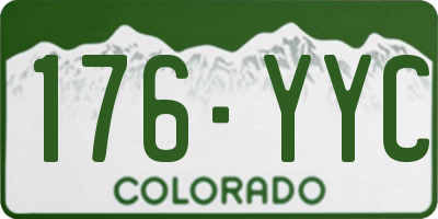 CO license plate 176YYC