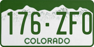 CO license plate 176ZFO
