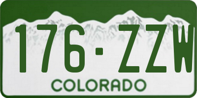 CO license plate 176ZZW