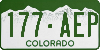 CO license plate 177AEP