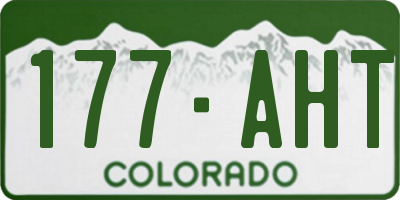 CO license plate 177AHT