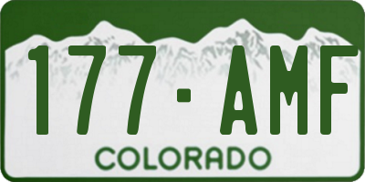 CO license plate 177AMF