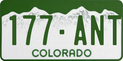 CO license plate 177ANT