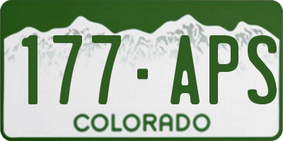 CO license plate 177APS