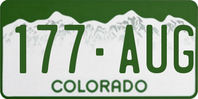 CO license plate 177AUG