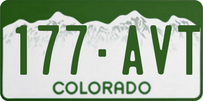 CO license plate 177AVT