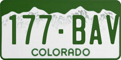 CO license plate 177BAV