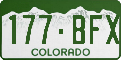 CO license plate 177BFX