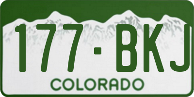CO license plate 177BKJ