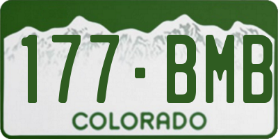 CO license plate 177BMB