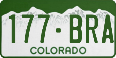 CO license plate 177BRA