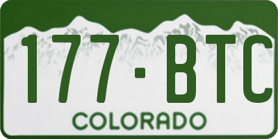 CO license plate 177BTC