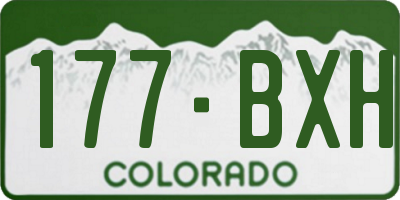 CO license plate 177BXH